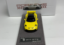 Load image into Gallery viewer, ZJWJ 1:64 Yellow 911 GT3 Sports Model Diecast Resin Car New Collection
