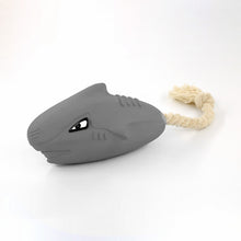 Load image into Gallery viewer, Dog Squeaky Toys Chew Puppy Rubber Rope Toy Durable Aggressive Chewers Pet Shark

