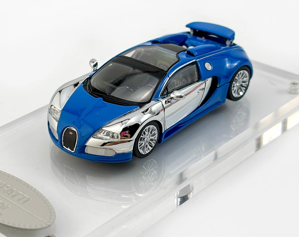 Mortal 1:64 Plating Silver Blue Veyron SS Sports Model Diecast Metal Car New Collection