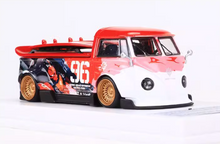 Load image into Gallery viewer, LMLF 1:64 Red #96 VW T1 RWB Pickup Camper Kombi Model Diecast Metal Car New Collection

