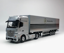 Load image into Gallery viewer, TM 1:64 Silver Benz Actros Tractor Container Truck Model Diecast Metal Car New
