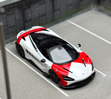 Load image into Gallery viewer, CM 1:64 White Red 765LT ELVA Racing Sports Model Diecast Metal Car New Collection
