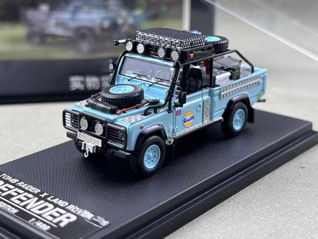 SW 1:64 Blue Gulf Defender 90 Pickup Sports Model Diecast Metal Car BN