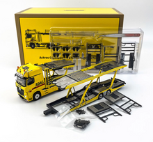 Load image into Gallery viewer, 1:64 Yellow ADAC Actros Gigaspace 4x2 Trailer Truck Model Diecast Metal Car
