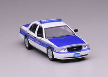 Load image into Gallery viewer, 1:64 596 Blue Boston Police Crown Victoria CV Model Diecast Metal Car New Collection
