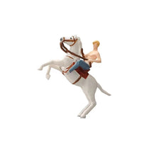 Load image into Gallery viewer, 1:64 Painted Figure Mini Model Miniature Car Scenes Resin Toy Horse Riding Man
