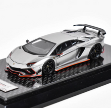 Load image into Gallery viewer, YM 1:64 Silver Aventador S Rowen Racing Sports Model Diecast Resin Car New
