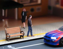 Load image into Gallery viewer, 1:64 Painted Figure Model Miniature Resin Diorama Sand Black Jacket Man Standing
