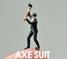 Load image into Gallery viewer, 1:64 Painted Figure Mini Model Miniature Resin Diorama Sand People Axe Suit Man
