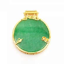 Load image into Gallery viewer, Nature Jade Cloud Palace Pendant Necklace Gift Jewelry charm Blessing Lucky
