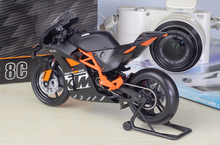 Load image into Gallery viewer, WELLY 1:12 Black KTM RC 8C Sports Racing Model Diecast Metal Motorcycle Bike New
