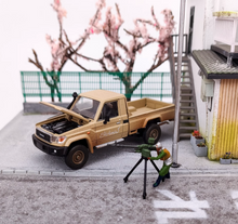 Load image into Gallery viewer, HF 1:64 Brown Military LC79 J70 Single Cab Pickup Model Diecast Metal Car New
