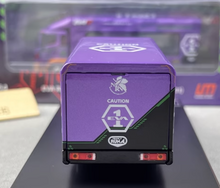 Load image into Gallery viewer, UM 1:64 Purple 500 HINO EVA Ranger Transporter Truck Model Diecast Metal Car
