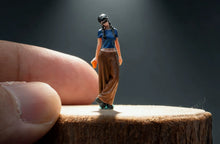 Load image into Gallery viewer, 1:64 Painted Figure Model Miniature Resin Diorama Toy Sand Stand Posting Girl
