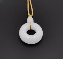 Load image into Gallery viewer, Nature Jade White Ring Pendant Necklace Gift Jewelry charm Blessing Lucky New
