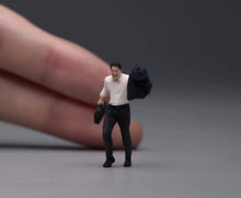 Load image into Gallery viewer, 1:64 Painted Figure Model Miniature Resin Diorama Sand Toy Suit Man Chasing Car
