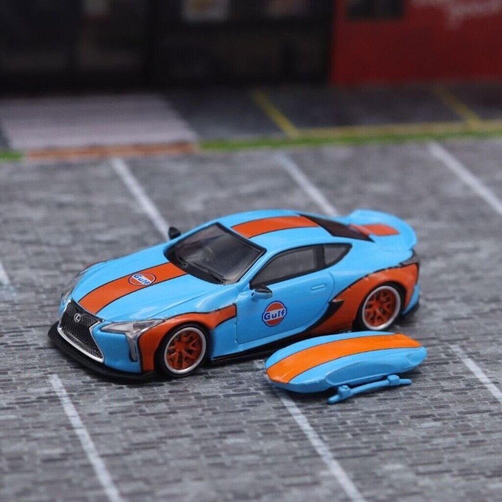 Master 1:64 JDM Gulf LC500 LB Widebody Sports Model Diecast Metal
