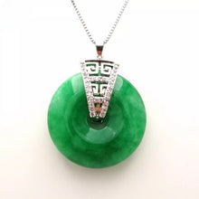 Load image into Gallery viewer, Nature Jade Peace Fortune Pendant Necklace Gift Jewelry charm Blessing Jewelry b
