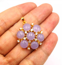 Load image into Gallery viewer, Nature Jade Snowflake Pendant Necklace Gift Jewelry charm Blessing Lucky New
