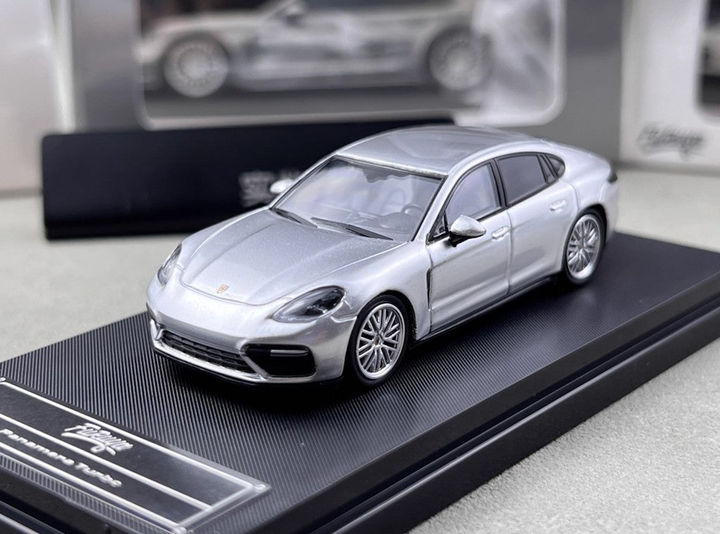 1:64 Furuya Silver Panamera Turbo Sports Model Diecast Metal Car BN