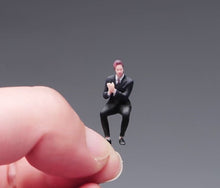 Load image into Gallery viewer, 1:64 Painted Figure Model Miniature Resin Diorama Sand Suit Man Sitting Handsome
