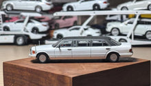 Load image into Gallery viewer, MZS 1:64 HEC White W126 1000Sel  Luxury Limousine Model Diecast Metal Car New Collection
