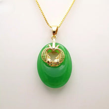 Load image into Gallery viewer, Nature Jade Double Fish Pendant Necklace Gift Jewelry charm Blessing Lucky new f
