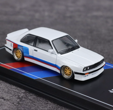 Load image into Gallery viewer, CM 1:64 White Decal M3 E30 Coupe Widebody Sports Model Diecast Metal Car New Collection
