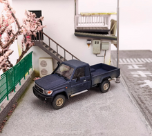 Load image into Gallery viewer, HF 1:64 Blue Military LC79 J70 Single Cab Pickup Model Diecast Metal Car New
