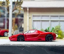 Load image into Gallery viewer, King 1:64 Red Black Rims ENZO Racing Sports Model Diecast Metal Car New Collection
