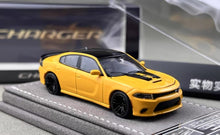 Load image into Gallery viewer, Elite 1:64 Yellow Charger SRT Engine Sedan Sports Model Diecast Metal Car New Collection
