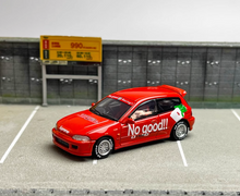 Load image into Gallery viewer, SW 1:64 Red JDM EG6 Civic Hatchback Racing Sports Model Diecast Metal Car BN
