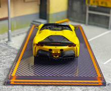Load image into Gallery viewer, U2 1:64 Yellow SF90 Spider Super Racing Sports Model Diecast Resin Car Box
