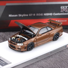 Load image into Gallery viewer, MH 1:64 Brown Skyline GTR R34 Nismo CRS Sports Model Diecast Metal Car New Collection
