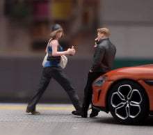 Load image into Gallery viewer, 1:64 Painted Figure Model Miniature Resin Diorama Sand Toy Street Couple Set
