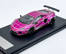 Load image into Gallery viewer, King 1:64 Luminous Pink Aventador LP700 LBWK Sport Model Diecast Metal Car New Collection
