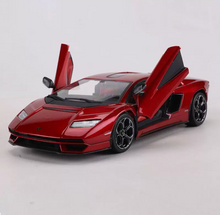Load image into Gallery viewer, Bburago 1:24 Red Countach Lpi800-4 Open Model Diecast Metal Car New Collection
