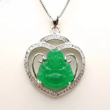 Load image into Gallery viewer, Nature Jade Laughing Budha Pendant Necklace Gift Jewelry charm Blessing Lucky s
