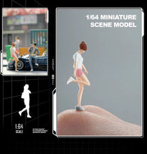 Load image into Gallery viewer, 1:64 Painted Figure Mini Model Miniature Resin Diorama People Sand Pink Girl
