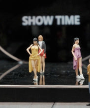 Load image into Gallery viewer, 1:64 Painted Figure Mini Model Miniature Car Scenes Resin Yellow Long Skirt Lady
