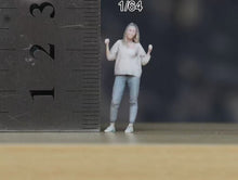Load image into Gallery viewer, 1:64 Painted Figure Model Miniature Resin Diorama Sand Happy Laughing Girl Lady
