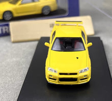 Load image into Gallery viewer, SW 1:64 JDM Yellow GTR R34 V-SPEC-II Racing Sports Model Diecast Metal Car New
