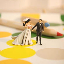 Load image into Gallery viewer, 1:64 Painted Figure Model Miniature Resin Diorama Wedding Couple Bride Groom Toy Collection
