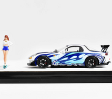 Load image into Gallery viewer, TM 1:64 JDM Blue RX7 FD Figure Racing Sport Model Diecast Metal Car New
