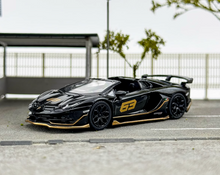 Load image into Gallery viewer, MINIGT 1:64 Black Aventador SVJ 63 Roadster Sports Model Diecast Metal Car New Collection
