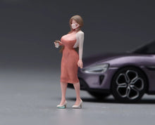Load image into Gallery viewer, 1:64 Painted Figure Model Miniature Resin Diorama Sand Beauty With Mask Coffee
