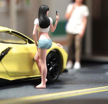 Load image into Gallery viewer, 1:64 Painted Unpainted Figure Model Miniature Resin Diorama Sand Selfie Beauty
