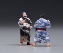 Load image into Gallery viewer, 1:64 Painted Figure Model Miniature Resin Sand Japanese Kimono Sumo Wrestler Men
