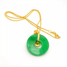 Load image into Gallery viewer, Nature Jade Pendant Elegant Ring Necklace Gift Jewelry charm Blessing Lucky New
