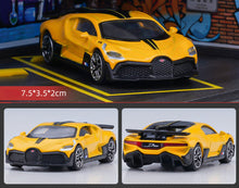 Load image into Gallery viewer, JKM 1:64 Yellow Bugatti Divo Racing Sports Model Toy Diecast Metal Car BN
